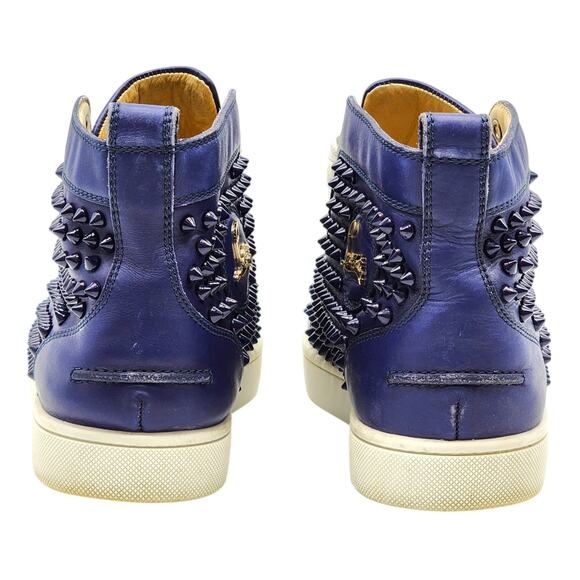 Christian Louboutin Louis Spikes 1130493 Sneakers Navy Blue EU 41 US 8 Preowned - Picture 5 of 9